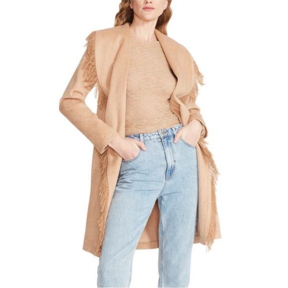 BB Dakota by Steve Madden Jackets & Blazers - NWT BB Dakota by Steve Madden Fringe Off Coat Camel Tan Size XS